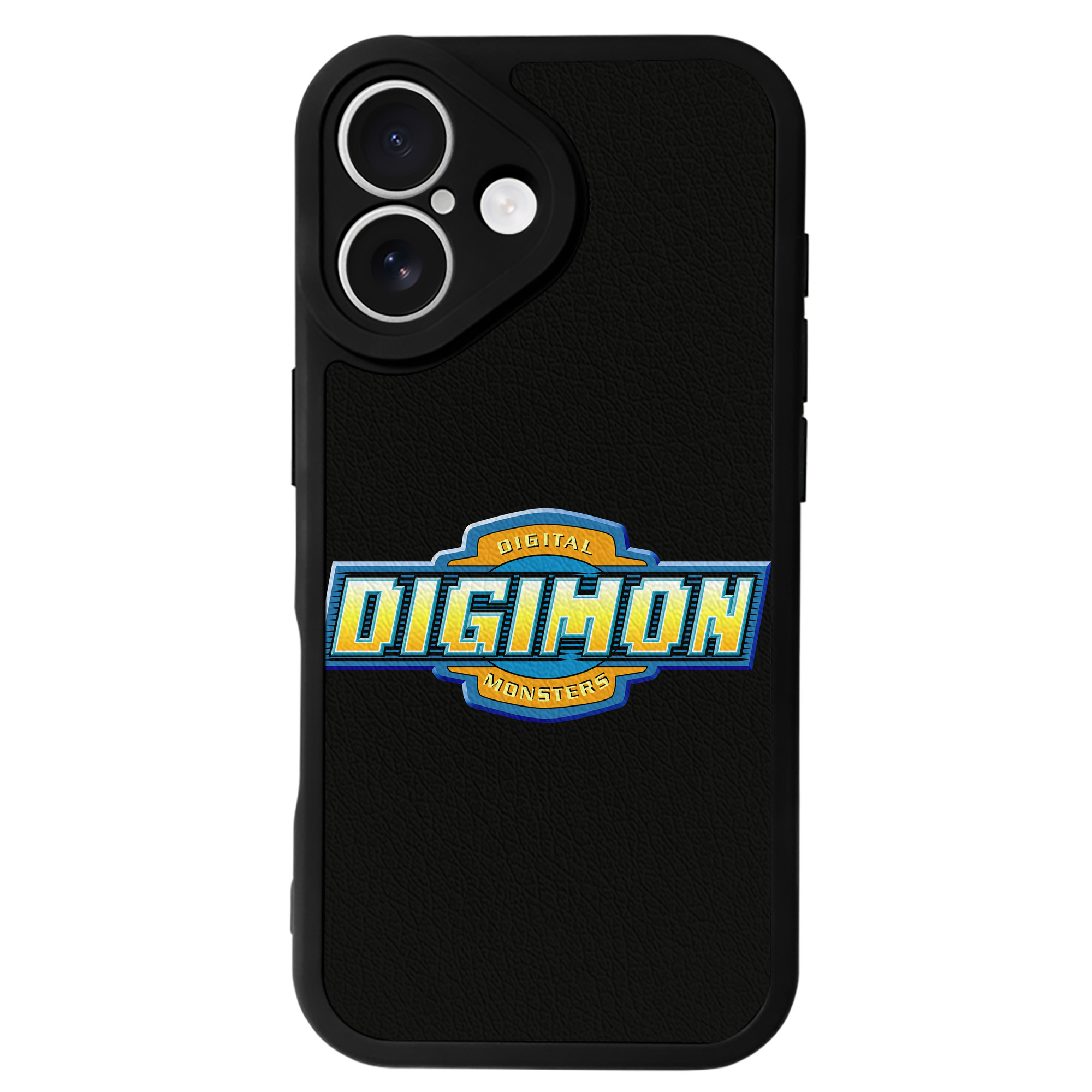 （画像用） Digimon デジタルモンスター/デジモン 【iPhone 16シリーズ対応】シリコンスマホケース（レザー調） 材質：シリコン